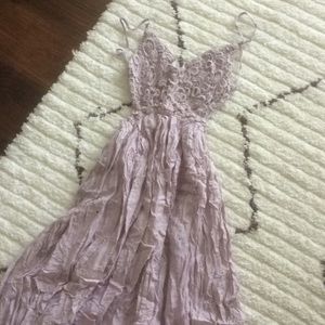 backless lilac dress